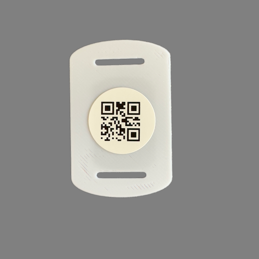 Bild på QR-etikett med knytband